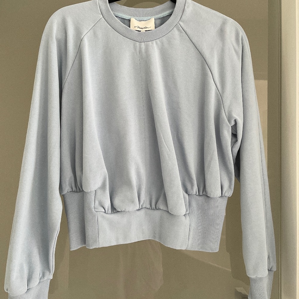 Phillip Lim 3-1 Sweatshirt with  light blue color ,crew neck size L